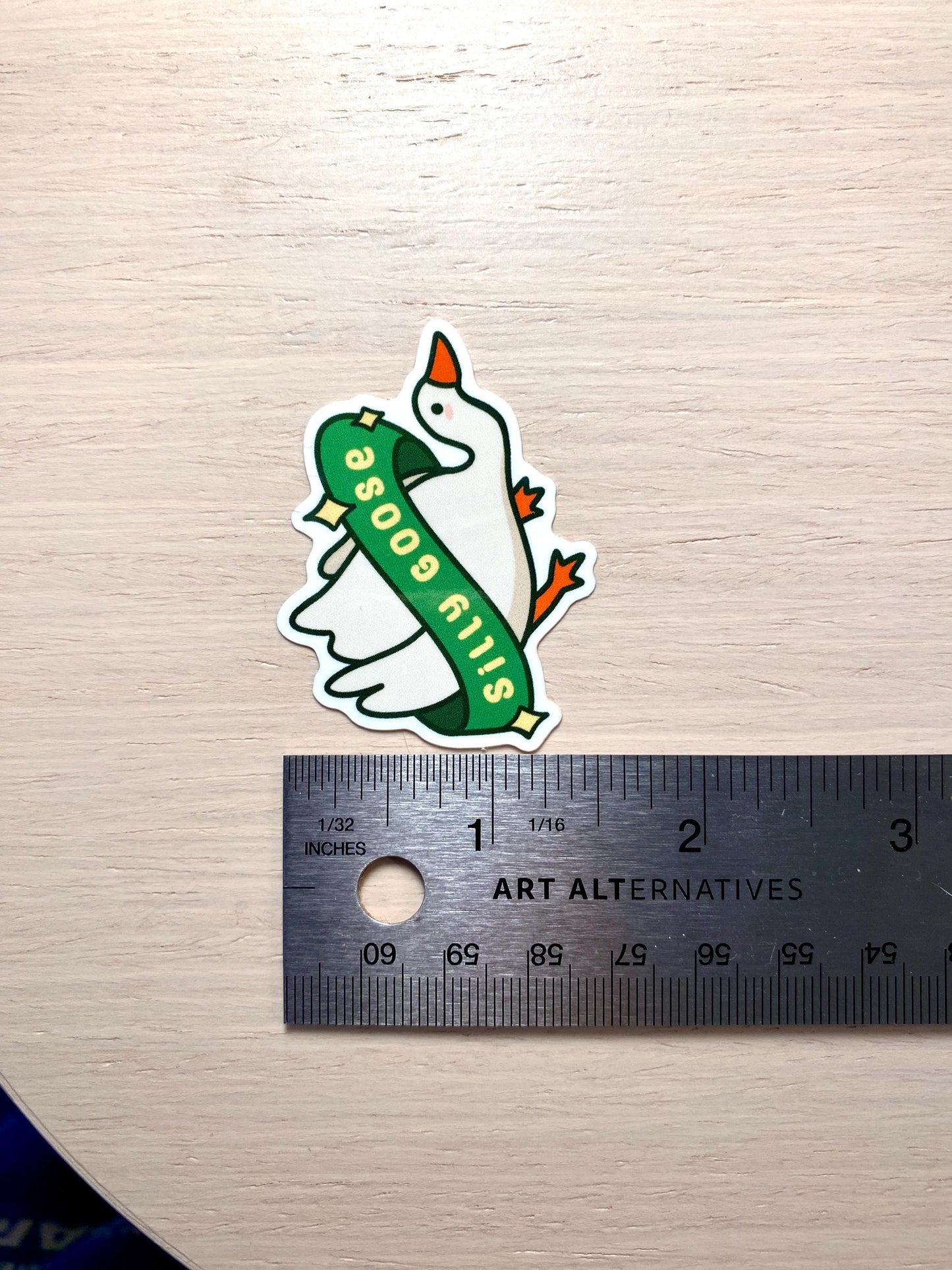 Silly Goose Sticker| Goose Stickers | Bird Sticker | Funny Animal Stickers | Laptop Sticker | Vinyl Sticker | Water bottle Sticker