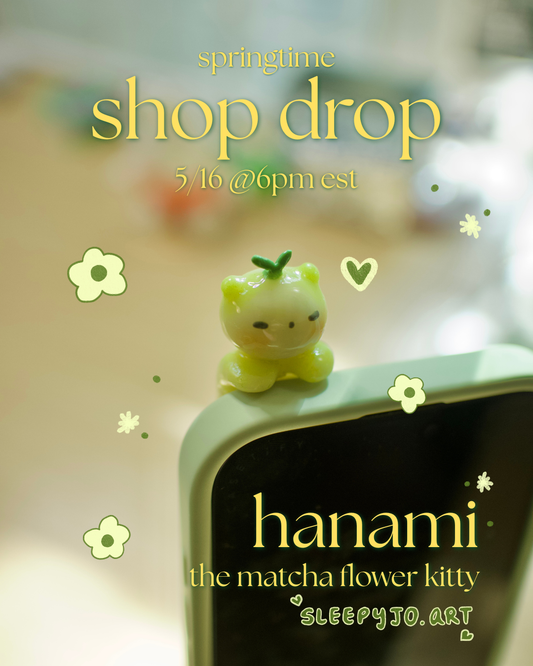 [PREORDER] Matcha flower kitty phone hipper