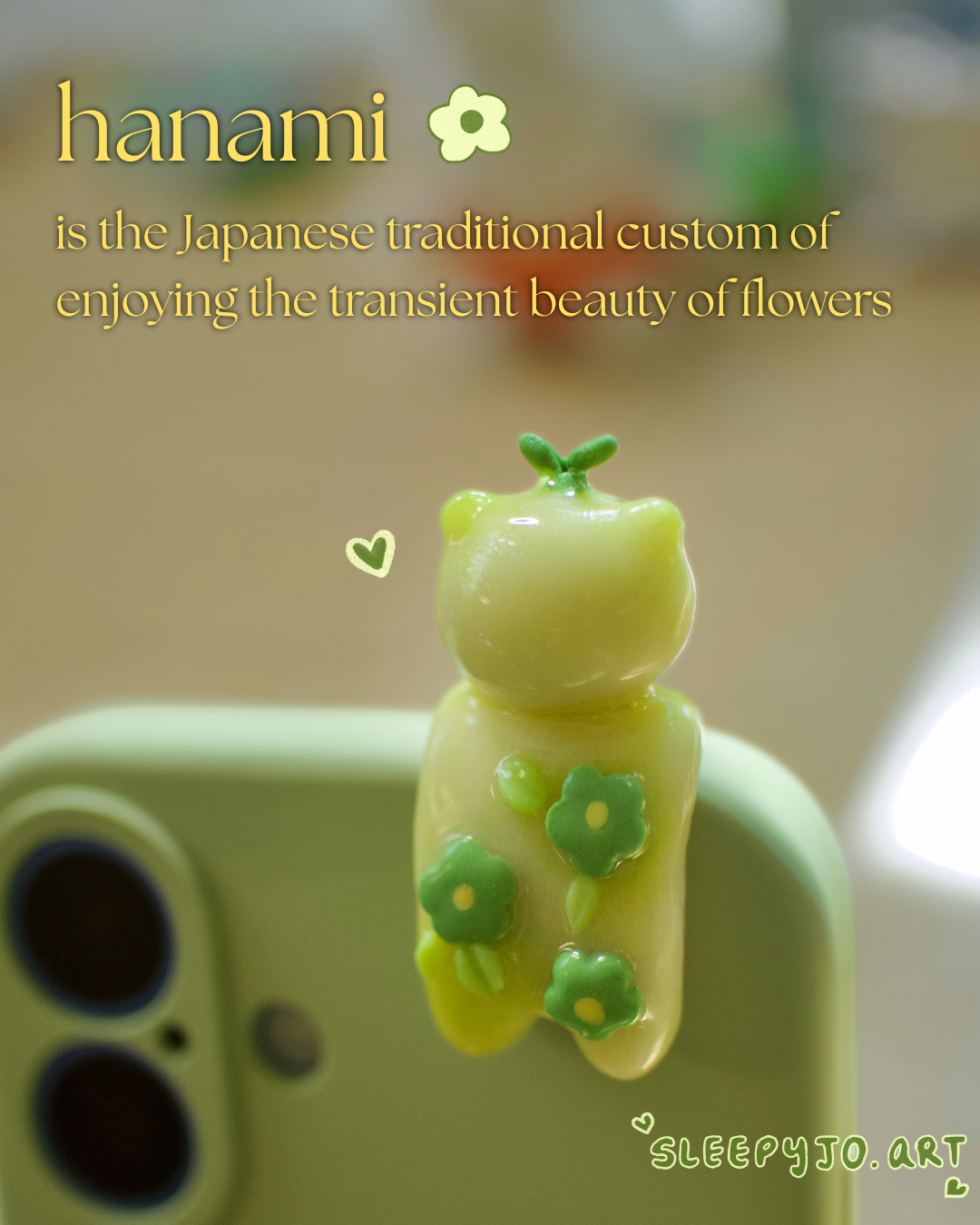 [PREORDER] Matcha flower kitty phone hipper