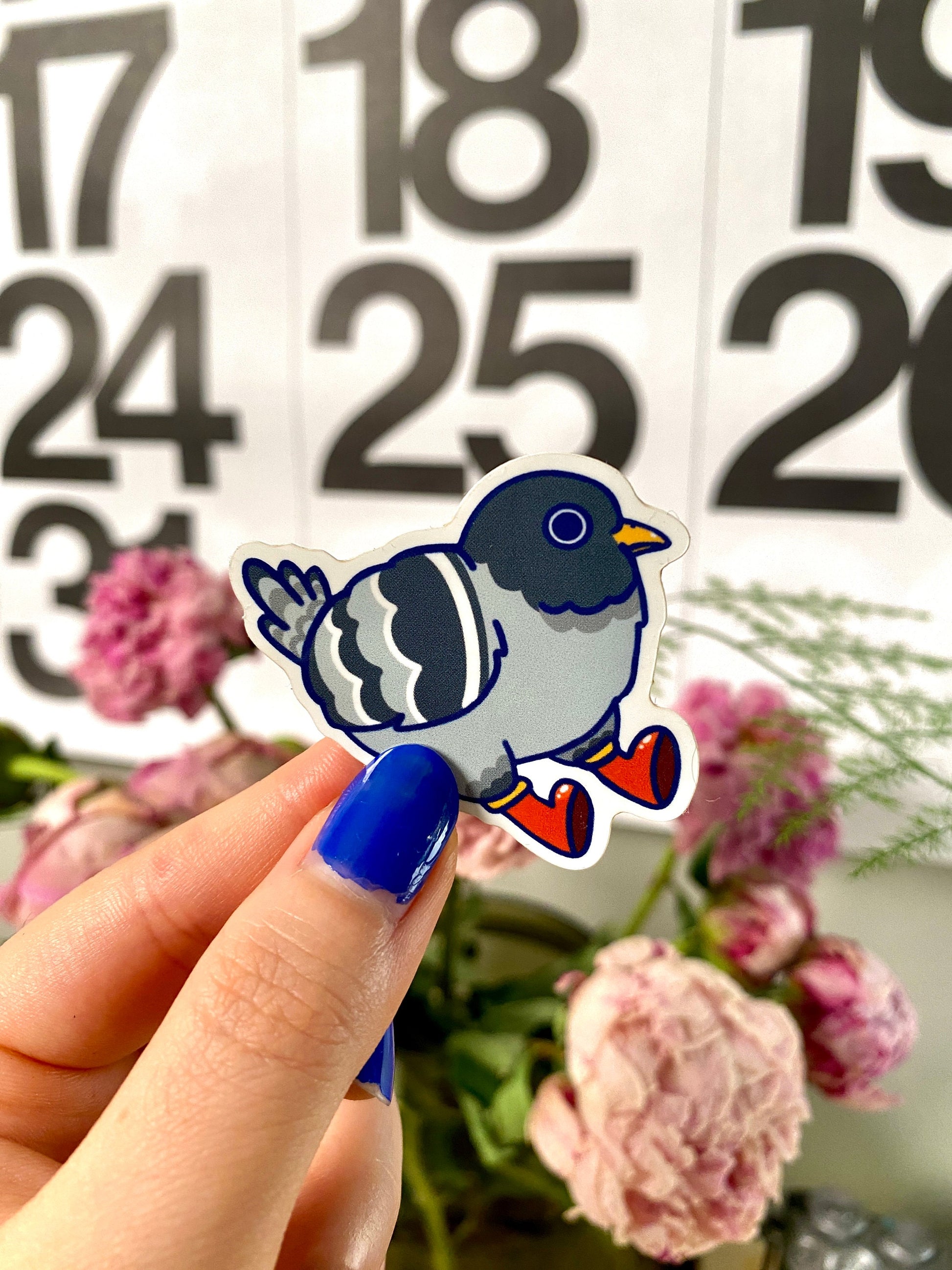Anxious Pigeon Sticker| Pigeon Stickers | Bird Sticker | Funny Animal Stickers | Laptop Sticker | Vinyl Sticker | Water bottle Sticker