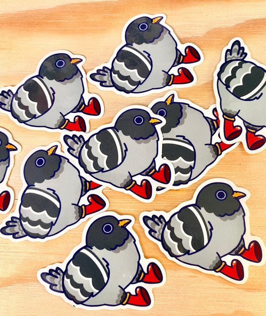 Anxious Pigeon Sticker| Pigeon Stickers | Bird Sticker | Funny Animal Stickers | Laptop Sticker | Vinyl Sticker | Water bottle Sticker