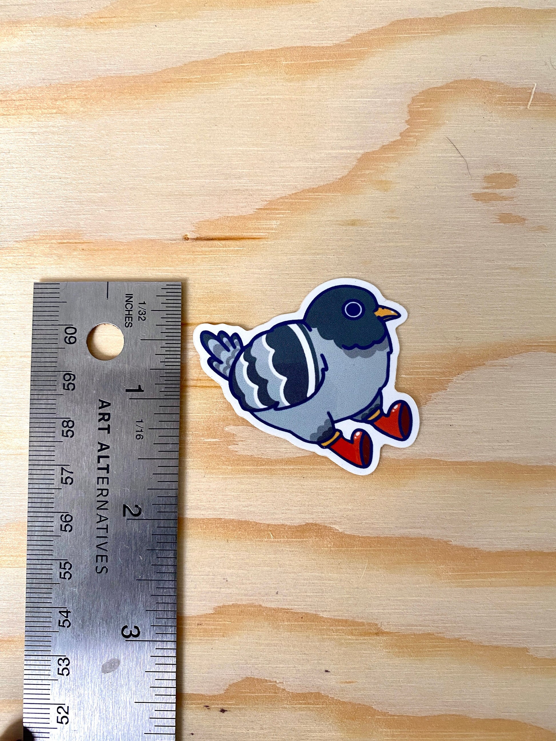 Anxious Pigeon Sticker| Pigeon Stickers | Bird Sticker | Funny Animal Stickers | Laptop Sticker | Vinyl Sticker | Water bottle Sticker