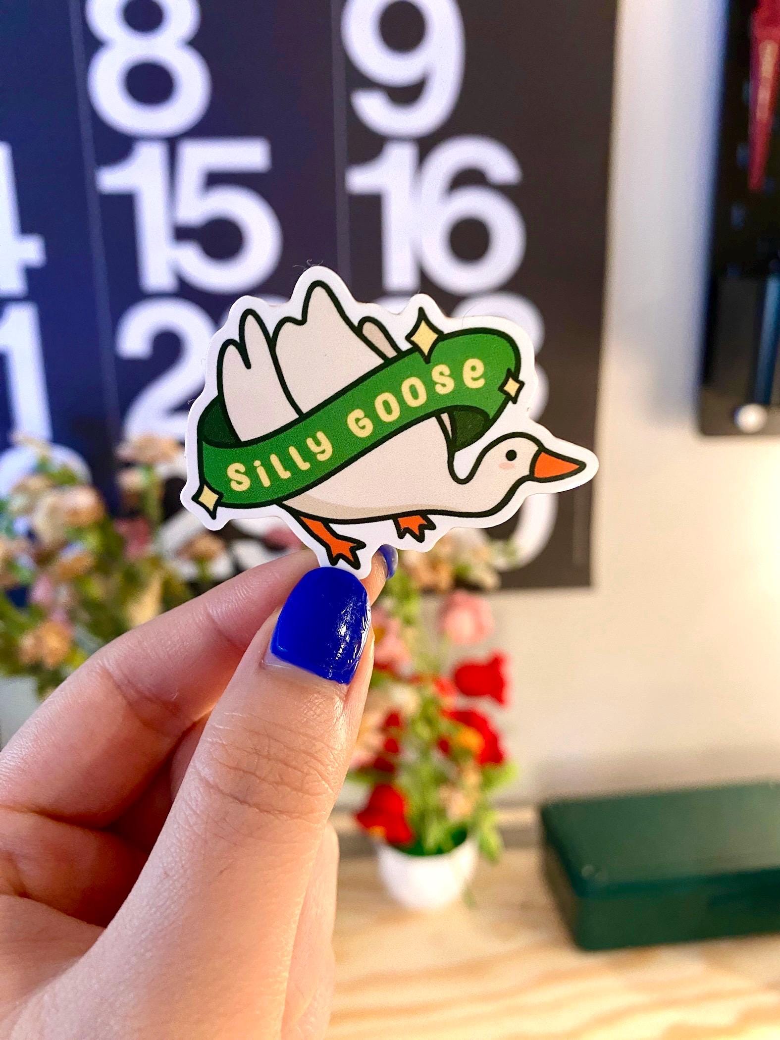 Silly Goose Sticker| Goose Stickers | Bird Sticker | Funny Animal Stickers | Laptop Sticker | Vinyl Sticker | Water bottle Sticker