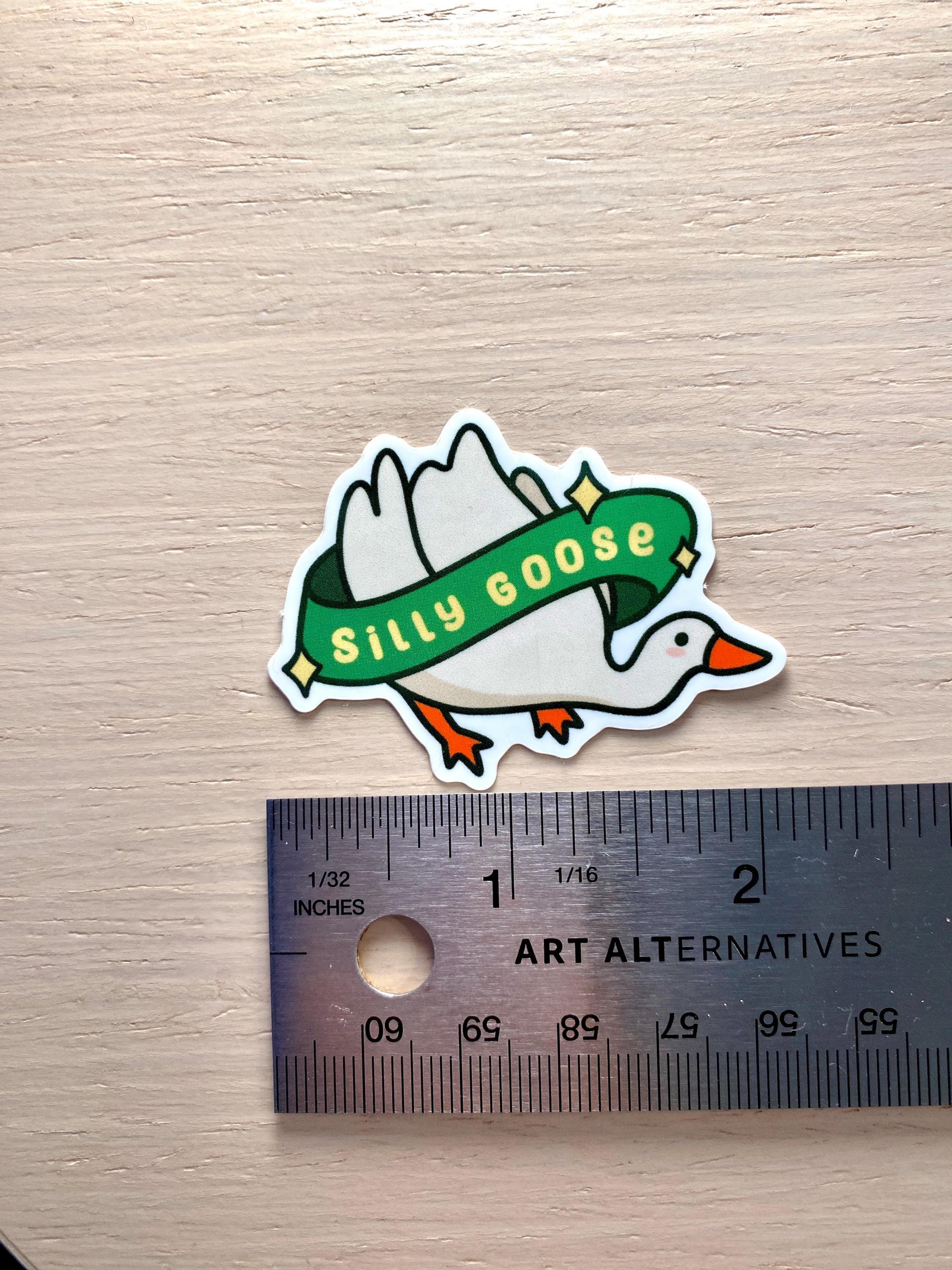Silly Goose Sticker| Goose Stickers | Bird Sticker | Funny Animal Stickers | Laptop Sticker | Vinyl Sticker | Water bottle Sticker
