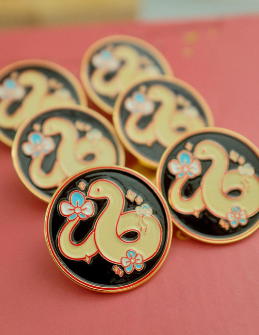 Snake zodiac enamel pin | snake zodiac pin | Chinese zodiac snake | Snake Enamel Pin | Animal Enamel Pin | Chinese zodiac | Cute snake Pin