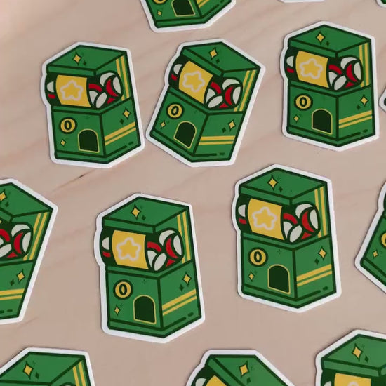 Gashapon Machine Sticker| Gashapon Sticker | Vending Machine Sticker | Nerdy Sticker | Laptop Sticker | Vinyl Sticker | Water bottle Sticker