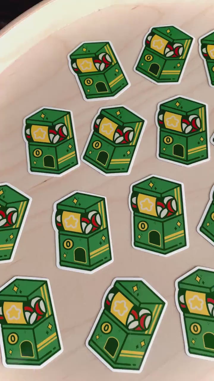 Gashapon Machine Sticker| Gashapon Sticker | Vending Machine Sticker | Nerdy Sticker | Laptop Sticker | Vinyl Sticker | Water bottle Sticker