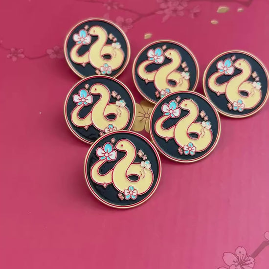 Snake zodiac enamel pin | snake zodiac pin | Chinese zodiac snake | Snake Enamel Pin | Animal Enamel Pin | Chinese zodiac | Cute snake Pin