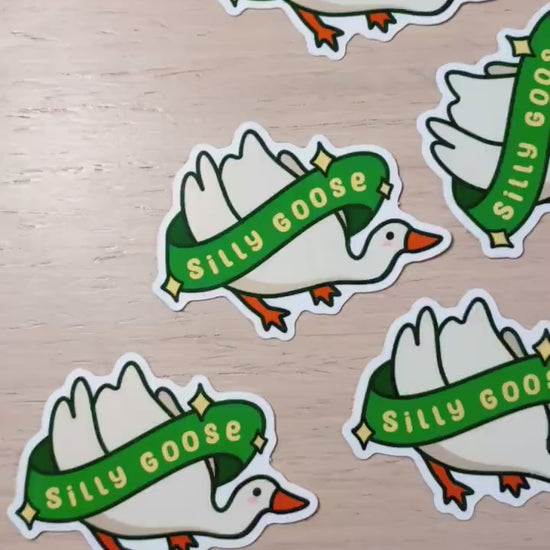 Silly Goose Sticker| Goose Stickers | Bird Sticker | Funny Animal Stickers | Laptop Sticker | Vinyl Sticker | Water bottle Sticker