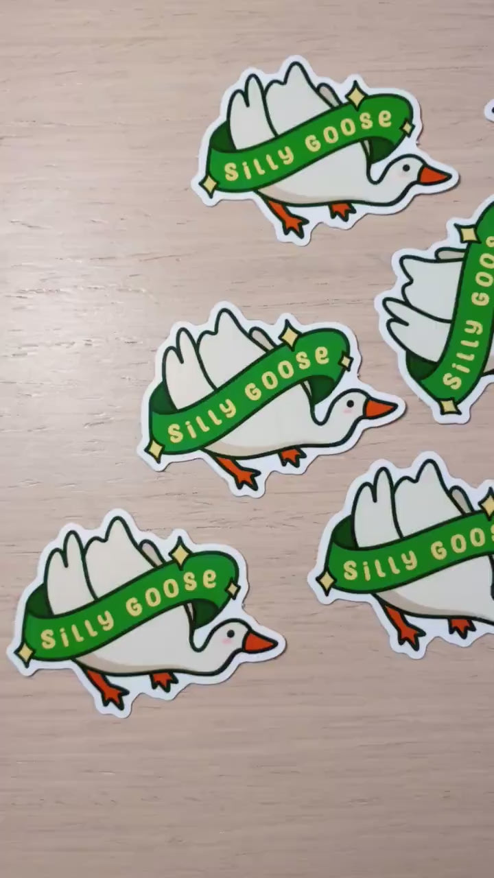 Silly Goose Sticker| Goose Stickers | Bird Sticker | Funny Animal Stickers | Laptop Sticker | Vinyl Sticker | Water bottle Sticker
